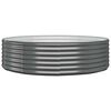 vidaXL Canteiro elevado jardim 140x140x36 a&ccedil;o galvanizado antracite