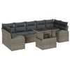 vidaXL Conjunto de Sof&aacute; de Jardim 8 unid. Cinzeto vime PE