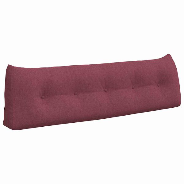 vidaXL Travesseiro para Costas Vinho Vermelho 160 x 24 x 50 cm tecido