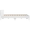 vidaXL Estrutura cama c/ cabeceira e luzes LED 180x200 cm branco