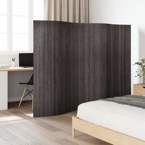 vidaXL Biombo/divis&oacute;ria de sala largura 250 cm altura 165 cm bambu cinzento