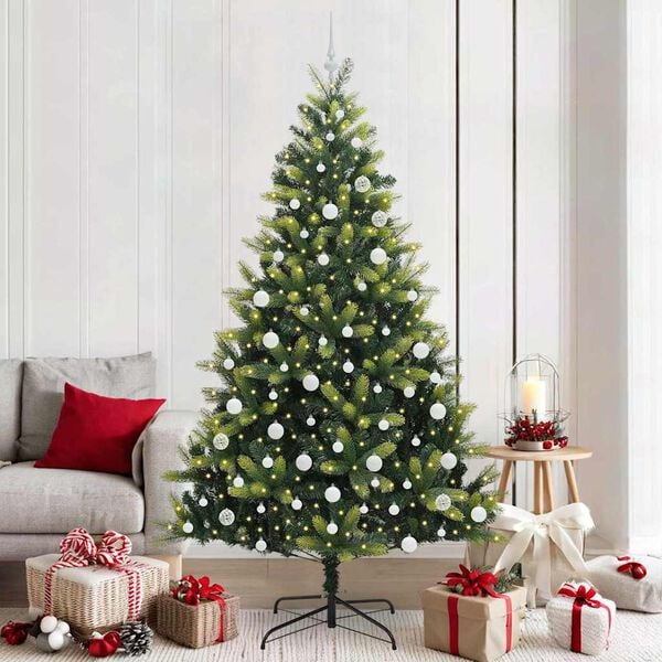 vidaXL &Aacute;rvore de Natal Artificial Articulada 300 LEDs Verde 210 cm