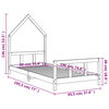 vidaXL Estrutura de cama infantil 90x190 cm pinho maciço preto