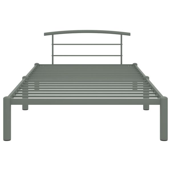 vidaXL Estrutura de cama 90x200 cm metal cinzento