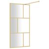 vidaXL Divis&oacute;ria de chuveiro 100x195 cm vidro transparente ESG dourado