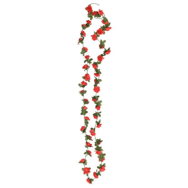 vidaXL Grinaldas de flores 6 pcs 240 cm vermelho
