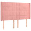 vidaXL Cama box spring c/ colch&atilde;o/LED 140x200 cm veludo rosa