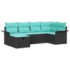 vidaXL Conjunto de Sof&aacute; de Jardim com almofada 6 pcs Rattan Sint&eacute;tico