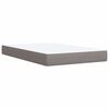 vidaXL Cama boxspring c/ colch&atilde;o 120x190cm tecido castanho-acinzentado