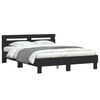vidaXL Estrutura cama c/ cabeceira 140x190 cm derivados madeira preto