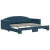 vidaXL Sof&aacute;-cama com gavet&atilde;o 90x200 cm veludo azul