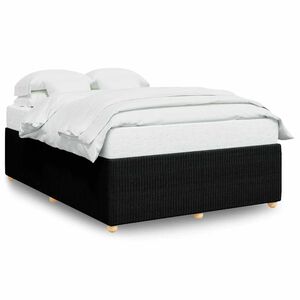 vidaXL Estrutura de cama sem colch&atilde;o 140x200 cm tecido preto