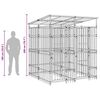 vidaXL Canil de exterior com telhado 3,69 m&sup2; a&ccedil;o