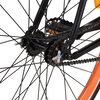 vidaXL Bicicleta de mudan&ccedil;as fixas 700c 59 cm preto e laranja