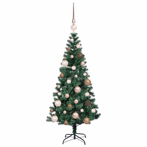 vidaXL &Aacute;rvore de Natal Artificial Pr&eacute;-iluminada Verde 120 cm