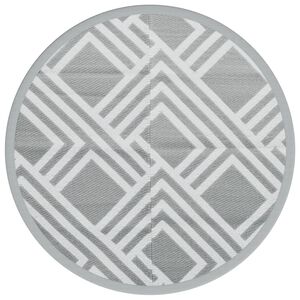 vidaXL Tapete de exterior &Oslash;160 cm ARAKIL PP cinzento
