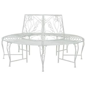 vidaXL Banco de &Aacute;rvore 8-N&uacute;mero de lugares &Oslash; 160 x 89 cm A&ccedil;o