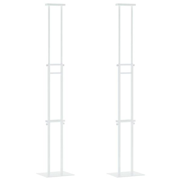 vidaXL Displays de Feira 2 pcs Branco 30 x 23,5 x 210 cm A&ccedil;o