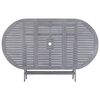 vidaXL 7 pcs conjunto de jantar jardim madeira ac&aacute;cia maci&ccedil;a cinzento