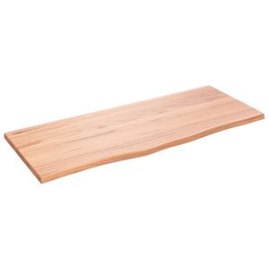 vidaXL Tampo de mesa 100x40x2 cm carvalho tratado castanho-claro