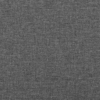 vidaXL Cabeceira cama c/ abas tecido 147x23x118/128 cm cinzento-escuro