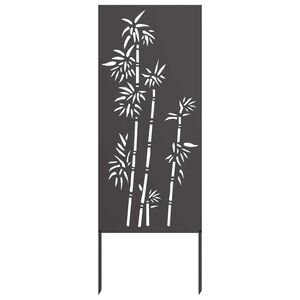 vidaXL Tela de Privacidade para Jardim Floral Preto 50 x 140 cm
