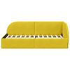 vidaXL Estrutura de Cama de Canto Amarelo 90 cm x 200 cm Veludo