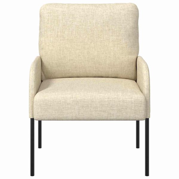 vidaXL Sof&aacute;s com almofada 55cm Creme Contraplacado