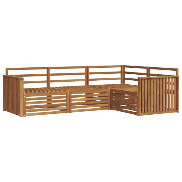 vidaXL Conjunto de Sof&aacute;s para Exterior 4 pcs Natural