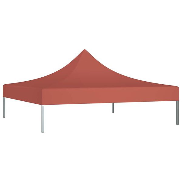 vidaXL Teto para tenda de festas 2x2 m 270 g/m² terracota