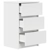 vidaXL Mesa de cabeceira com 3 gavetas 39x35x65 cm branco