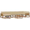 vidaXL Conjunto de Sof&aacute;s para Exterior 8 pcs Natural e Bege