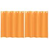 vidaXL Cortinas de voile com ilh&oacute;s 2 pcs laranja 140x140 cm