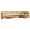 vidaXL Conjunto de Sof&aacute;s para Exterior 5 pcs Natural e Bege