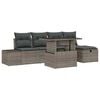 vidaXL Conjunto de Sof&aacute; de Jardim 6 pcs Cinzeto Rattan Sint&eacute;tico