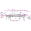vidaXL Sof&aacute;-cama com gavet&atilde;o 90x200 cm madeira de pinho maci&ccedil;a branco