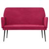 vidaXL Banco 108x79x79 cm veludo vermelho tinto