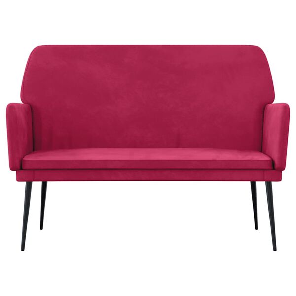 vidaXL Banco 108x79x79 cm veludo vermelho tinto
