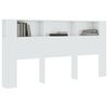 vidaXL Arm&aacute;rio de cabeceira 200x18,5x104,5 cm branco brilhante