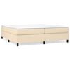 vidaXL Estrutura de cama com molas 200x200 cm tecido cor creme