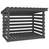 vidaXL Suporte para lenha 108x73x79 cm pinho maci&ccedil;o cinzento