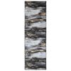 vidaXL Passadeira LESAKA Preto e Ouro 100 x 250 cm Veludo Diamante