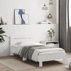vidaXL Estrutura de cama c/ cabeceira 90x190 cm deriv. madeira branco