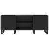 vidaXL Armário para discos 121x38x48 cm derivados de madeira preto