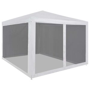vidaXL Tenda para festas com 4 paredes laterais em rede 3x3 m