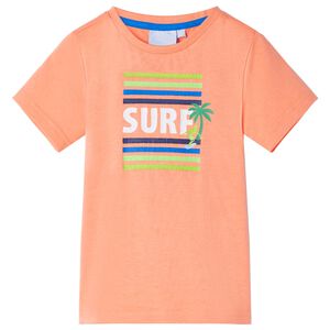 vidaXL T-shirt para crian&ccedil;a laranja-n&eacute;on 128
