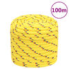 vidaXL Corda de barco 16 mm 100 m polipropileno amarelo