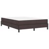 vidaXL Cama Box com colch&atilde;o Marrom Escuro 140 x 190 cm tecido