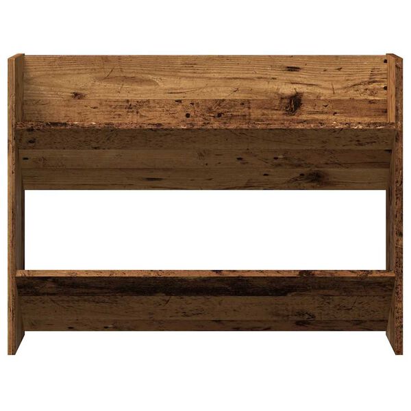 vidaXL Sapateira de parede 80x18x60 cm derivados madeira madeira velha