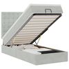vidaXL Estrutura cama otomana colch&otilde;es 90x200 cm veludo cinzento claro